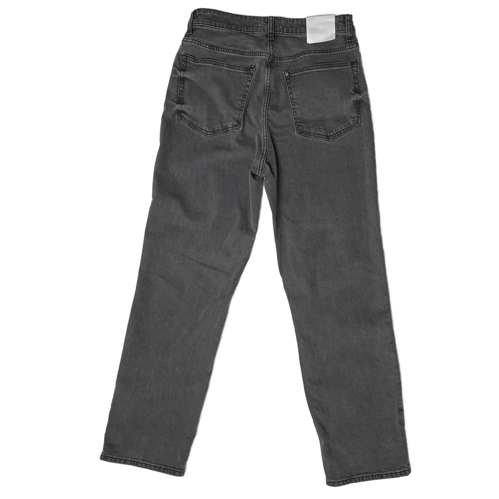 NWT H&M Gray High Waist Ankle Straight Fit Recycled Cotton Jeans 10 - Picture 2 of 8